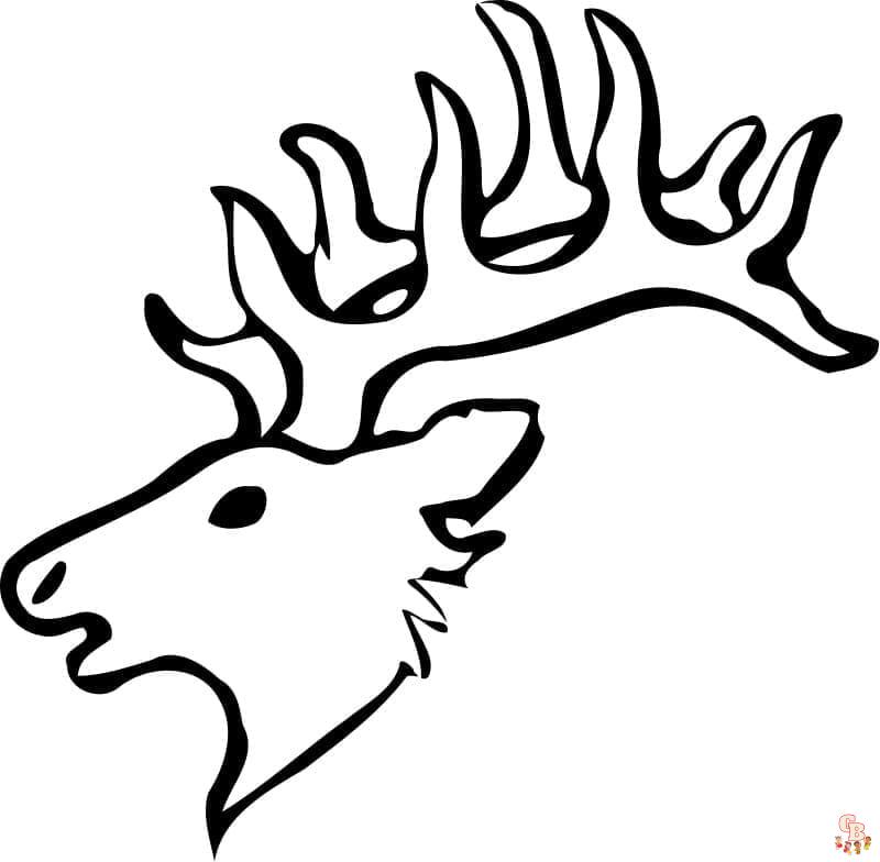 Coloriage cerf mignon facile