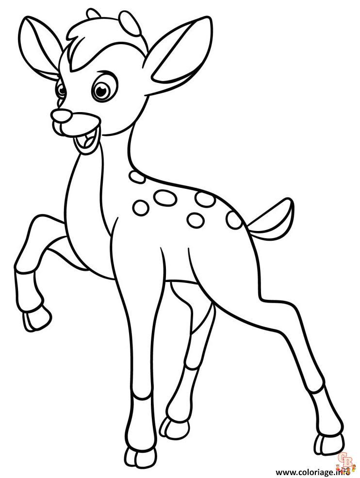 Coloriage tete de cerf simple facile