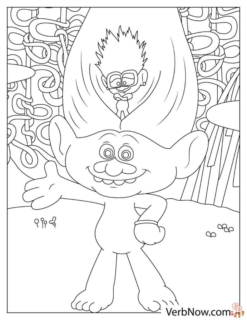 Coloriage trolls Tiny