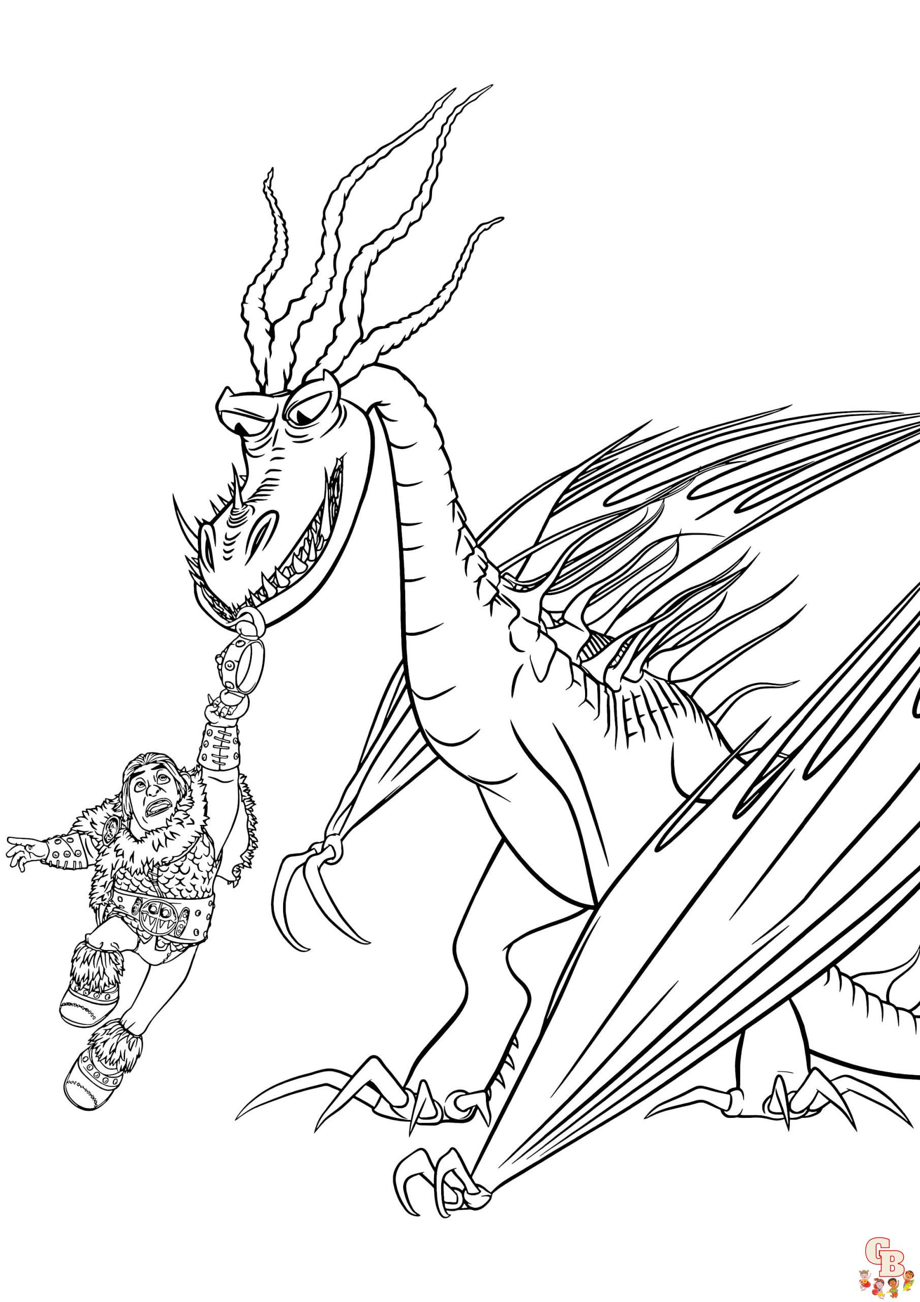 Coloriages Dragons Par dela les rives