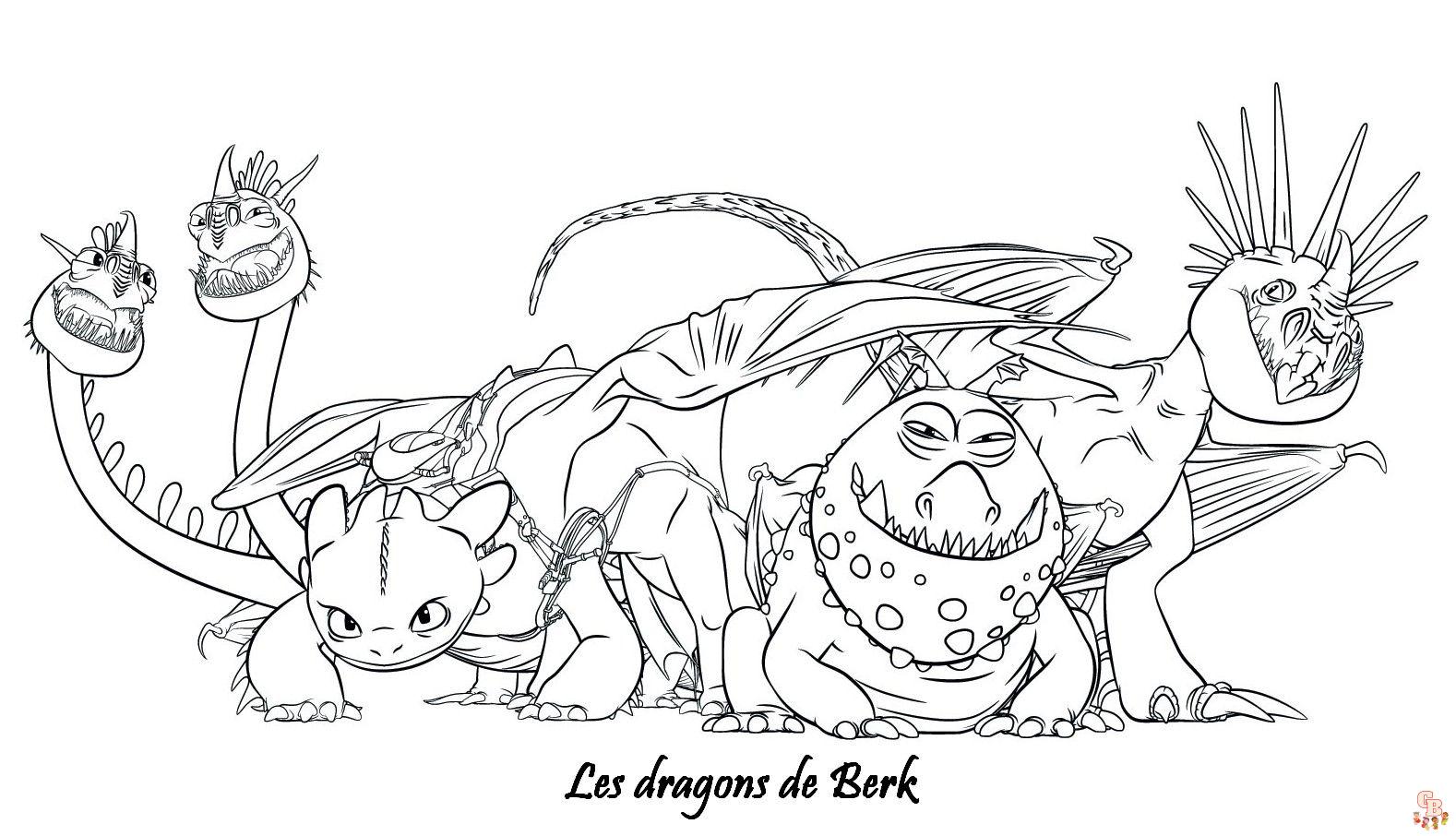 Coloriages Dragons Par dela les rives