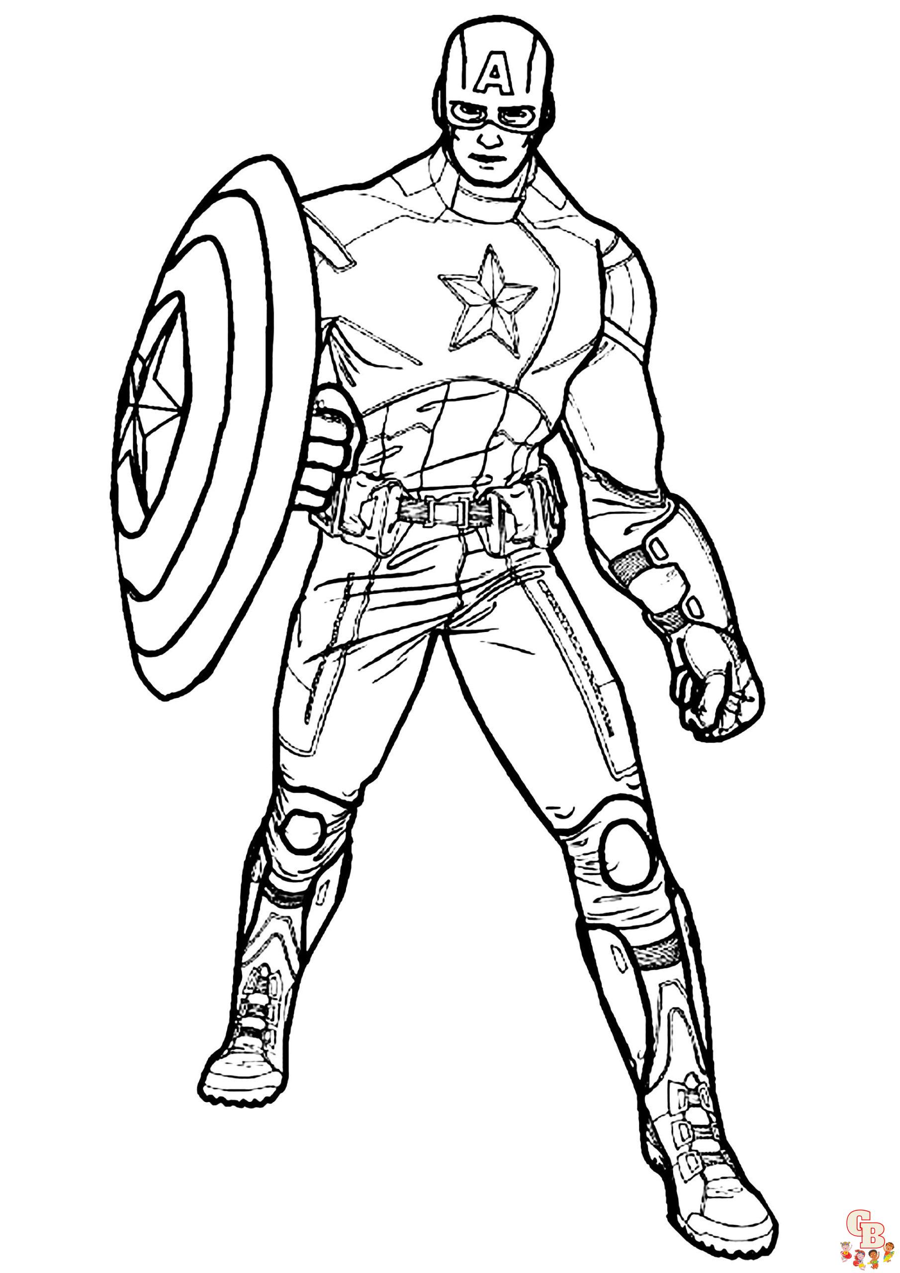 coloriage captain america