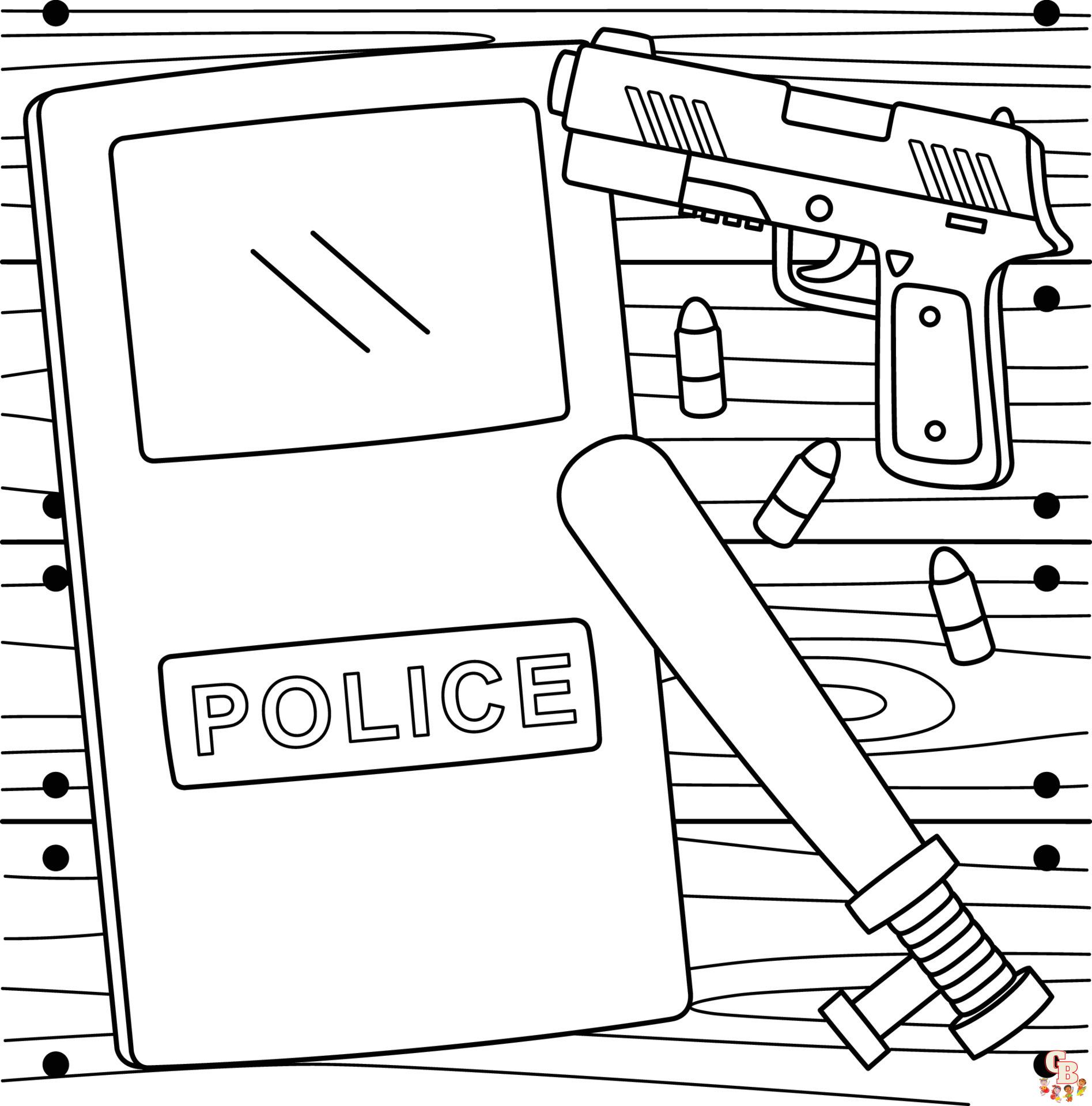 Coloriage Accessoire policier