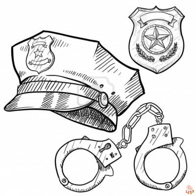 Coloriage Accessoire policier