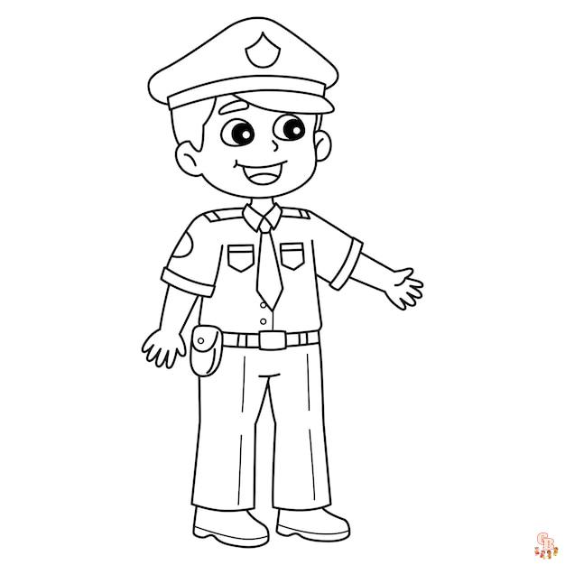 Coloriage Accessoire policier