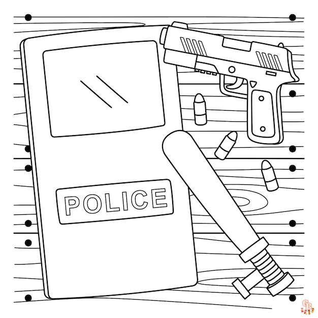 Coloriage Accessoire policier