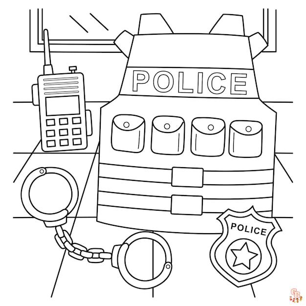 Coloriage Accessoire policier