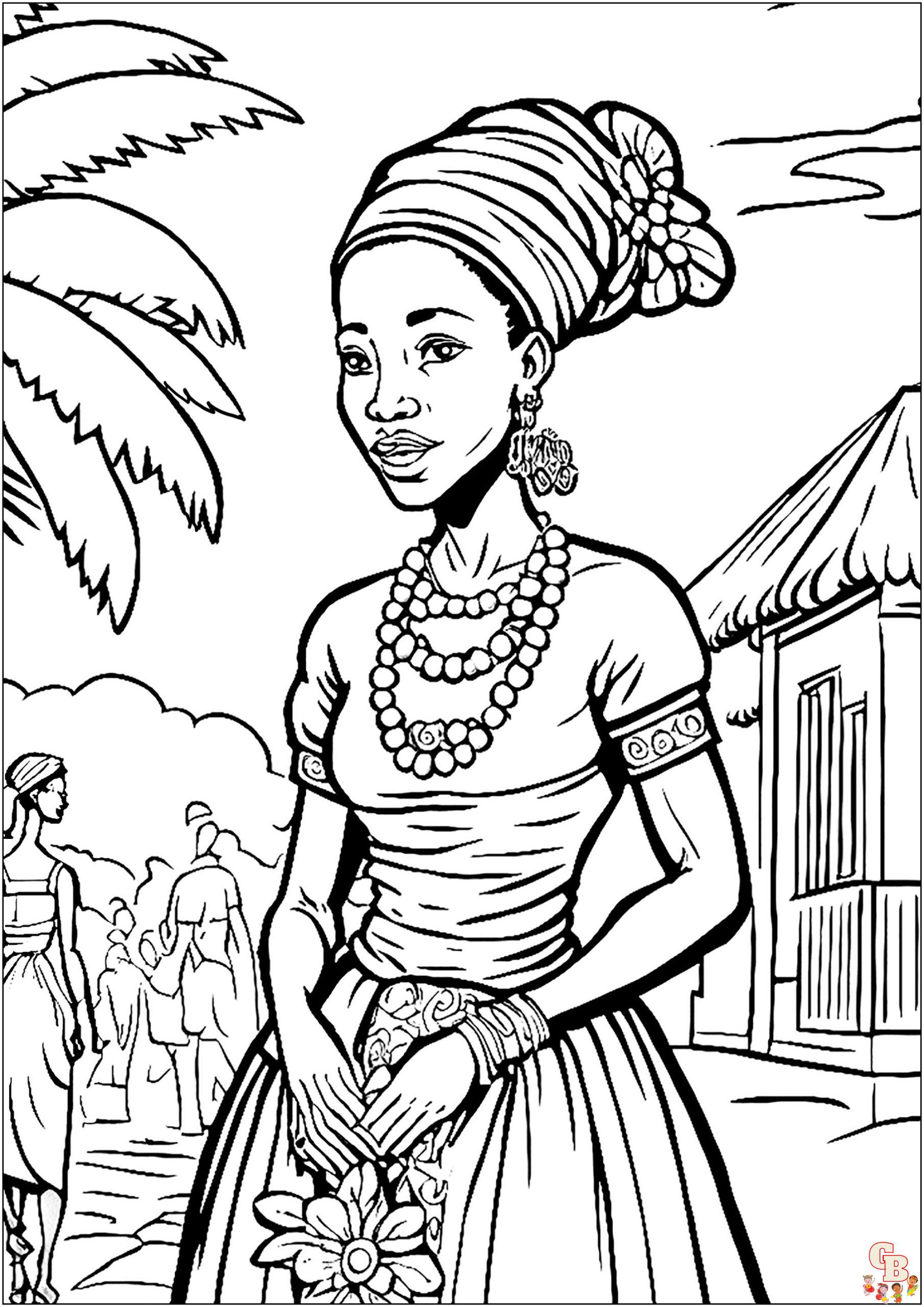 Coloriage Africains