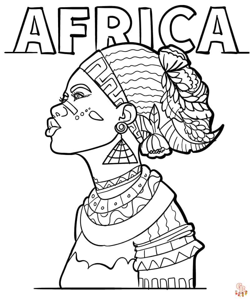 Coloriage Africains