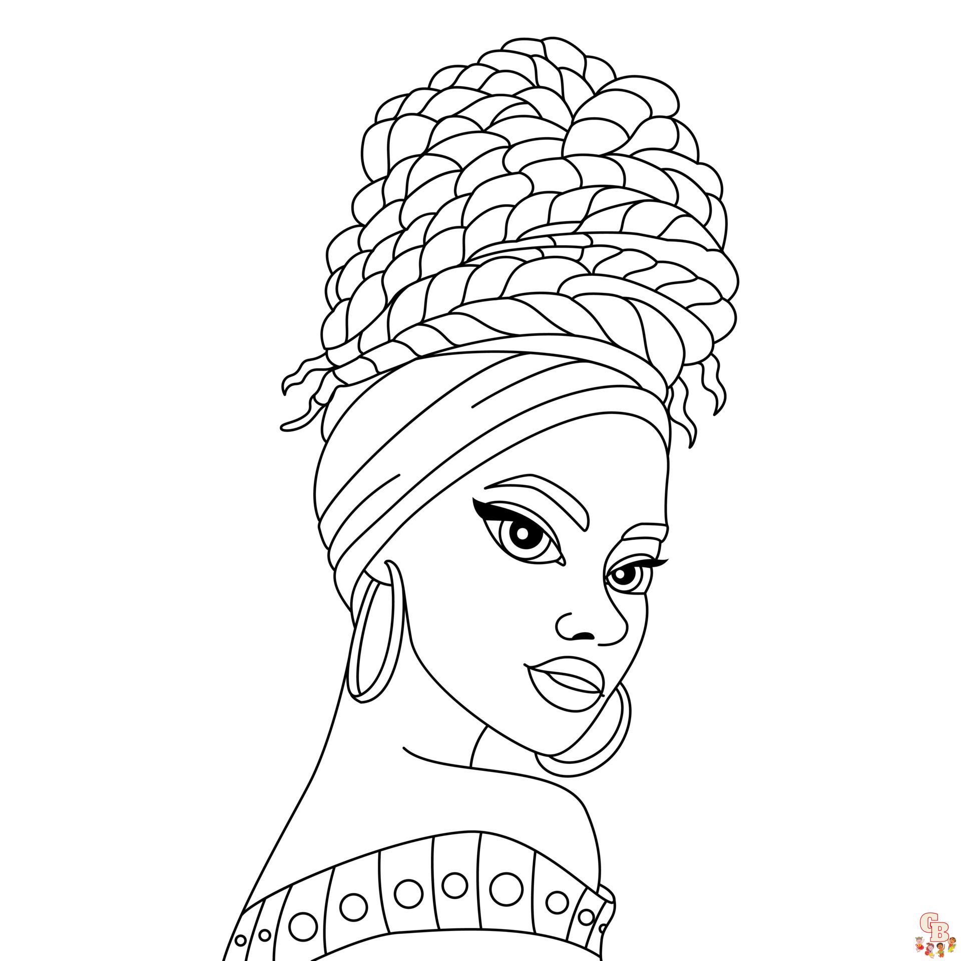 Coloriage Africains