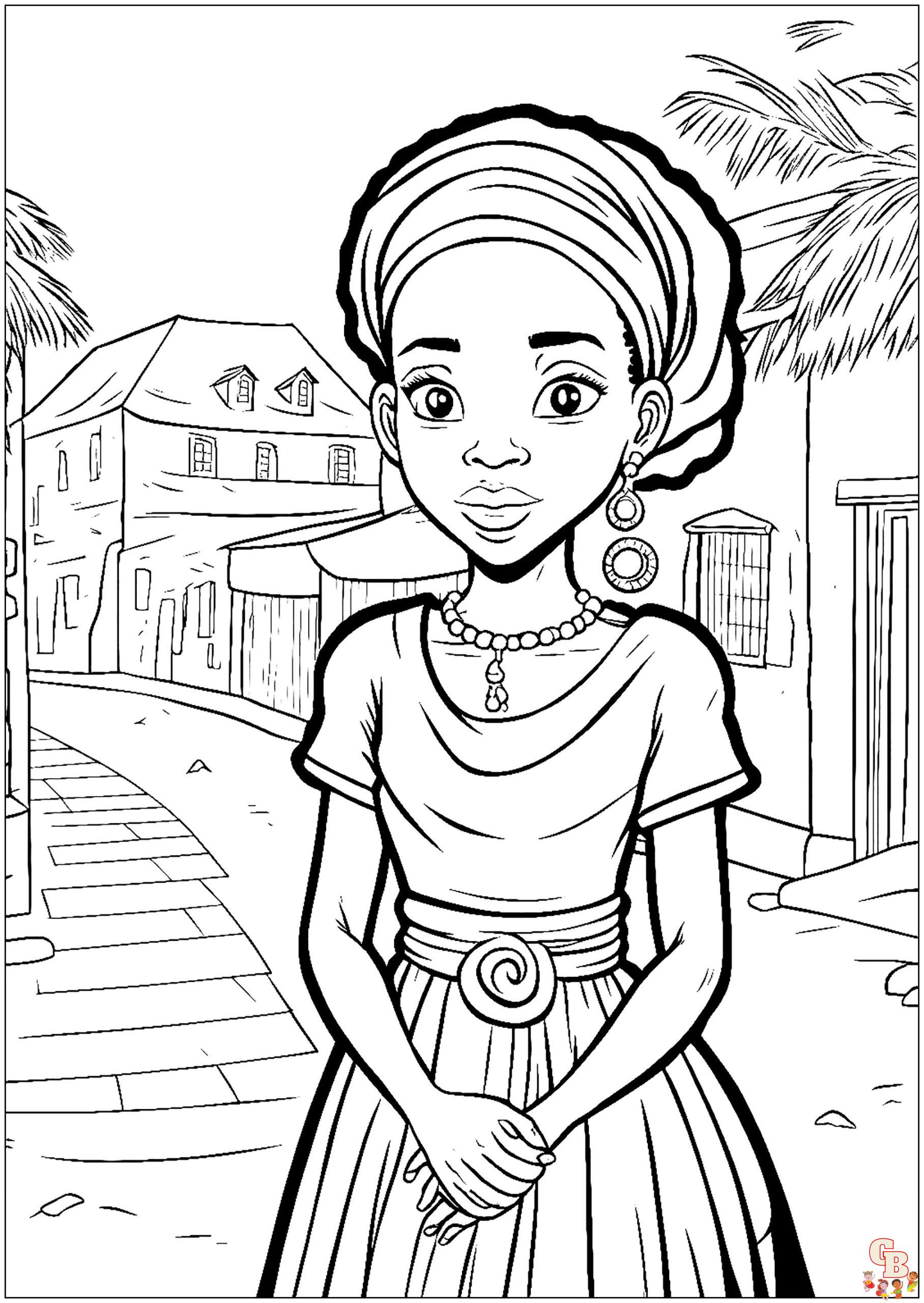 Coloriage Africains