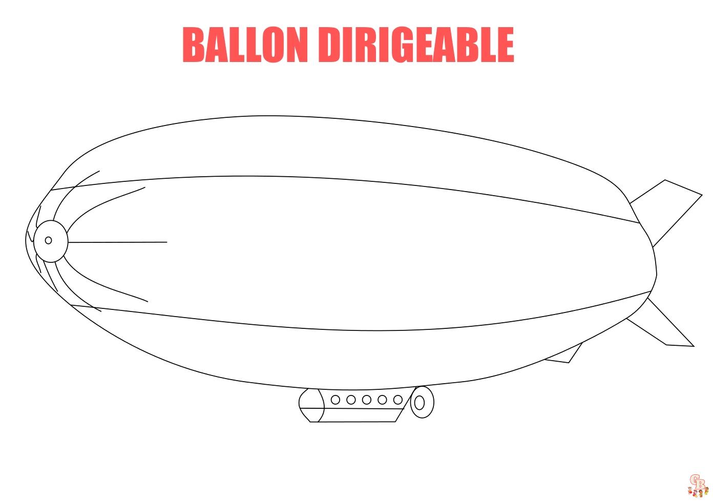 Coloriage Ballon dirigeable