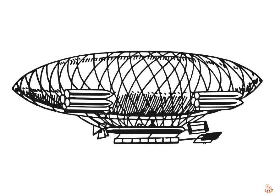 Coloriage Ballon dirigeable