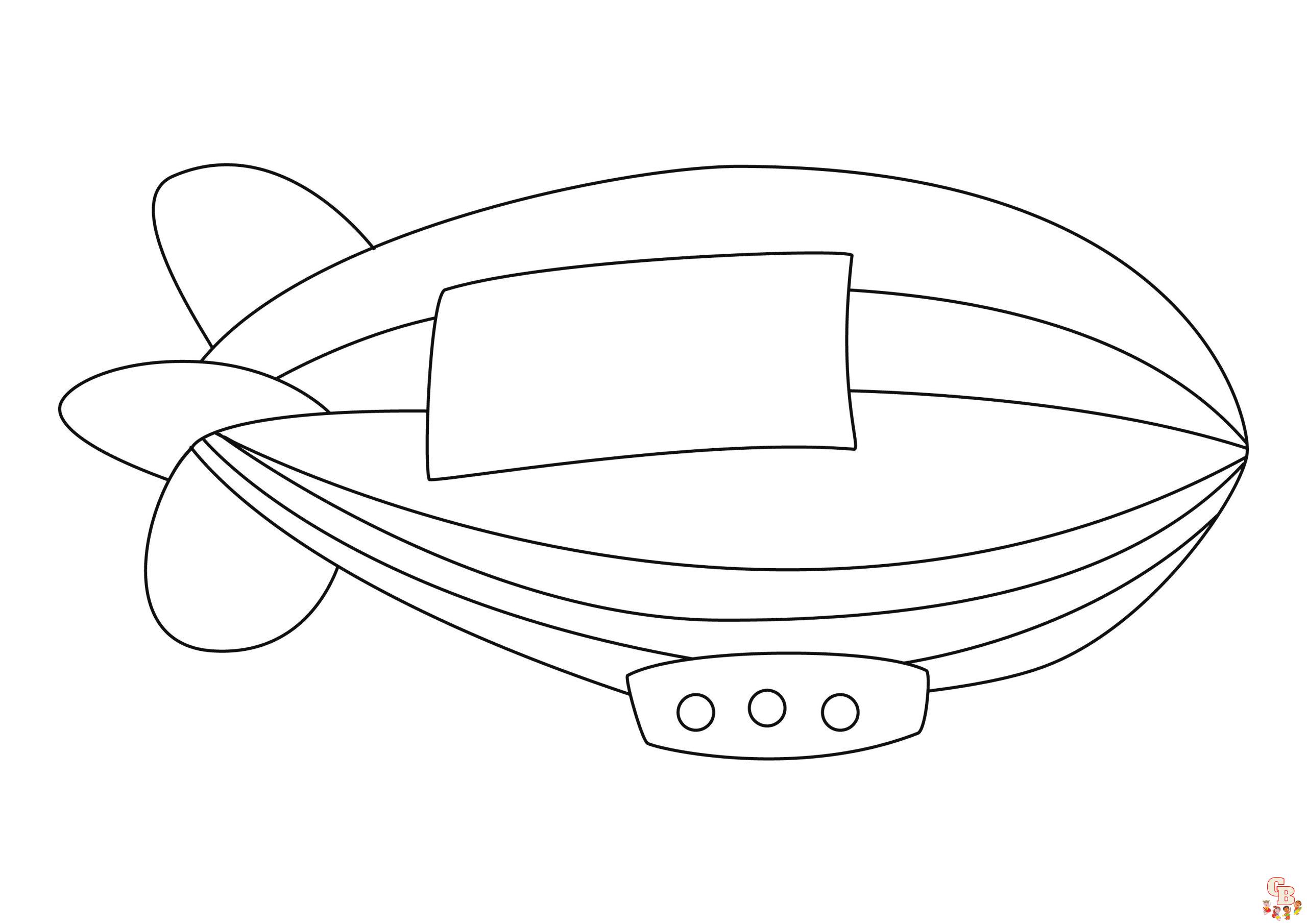 Coloriage Ballon dirigeable