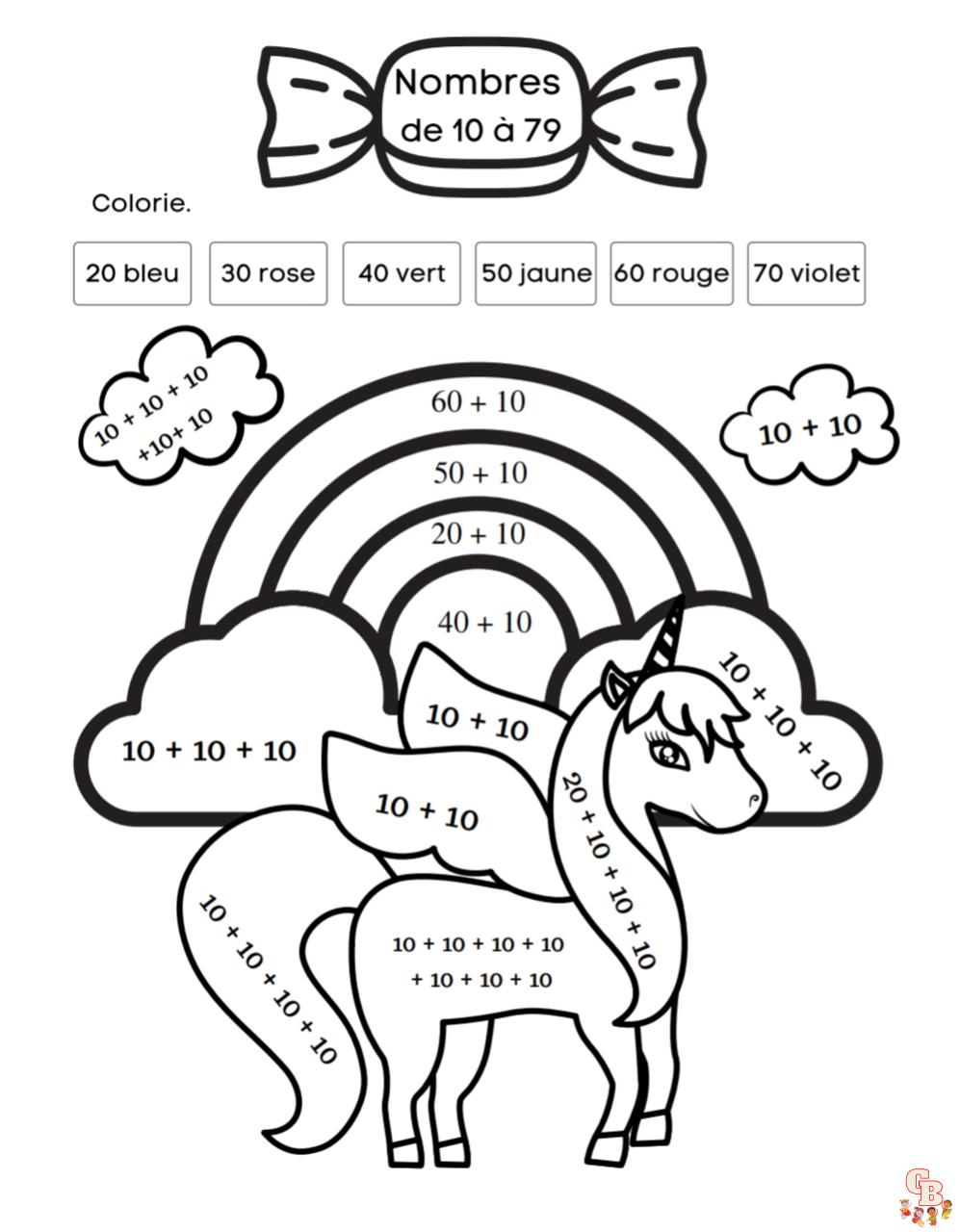 Coloriage Calcul