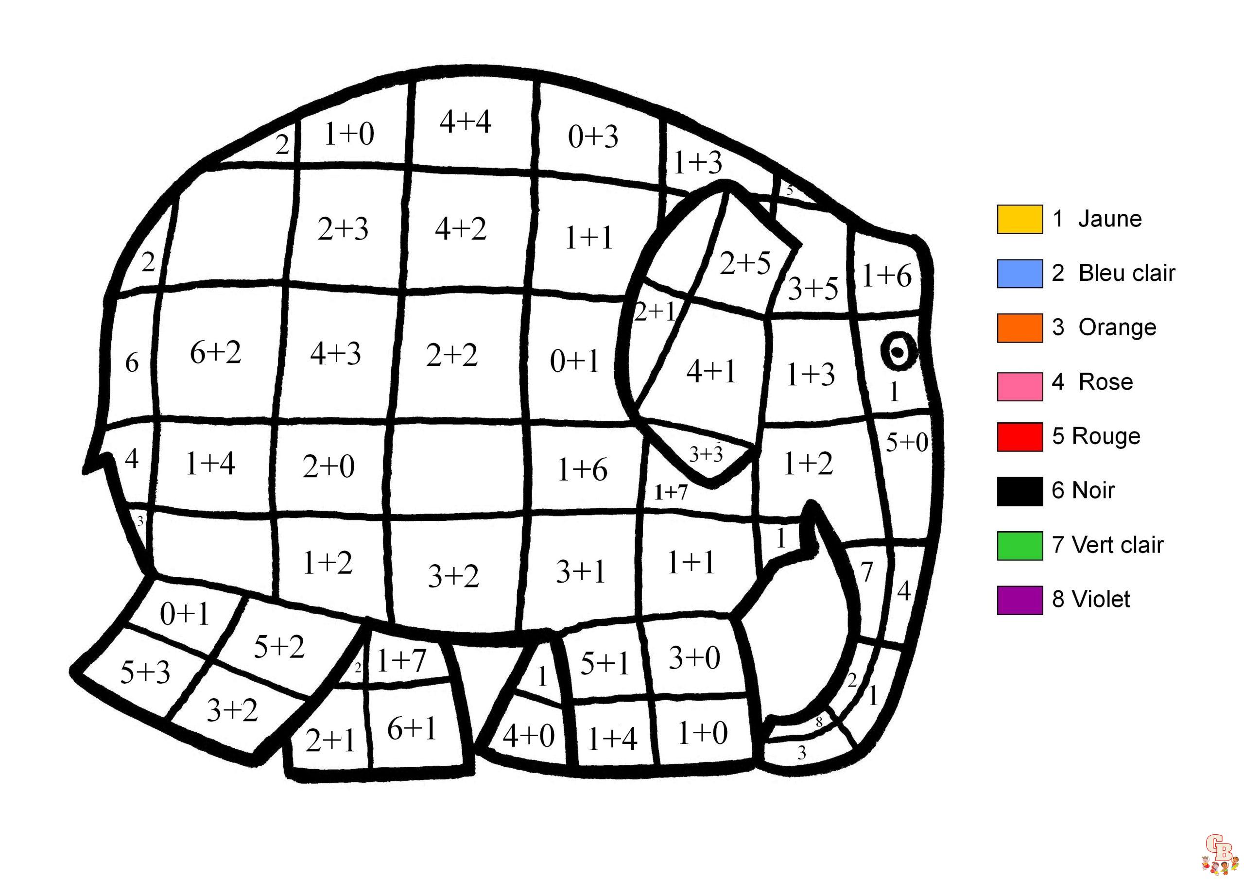 Coloriage Calcul