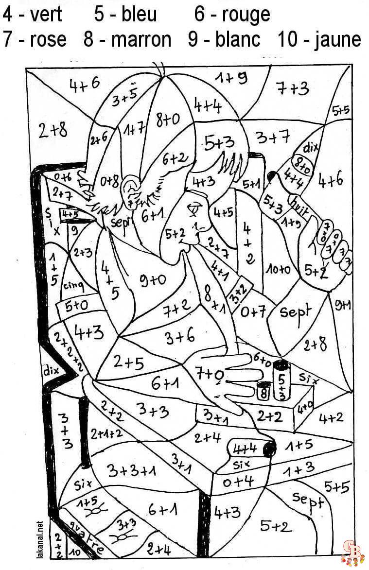 Coloriage Calcul