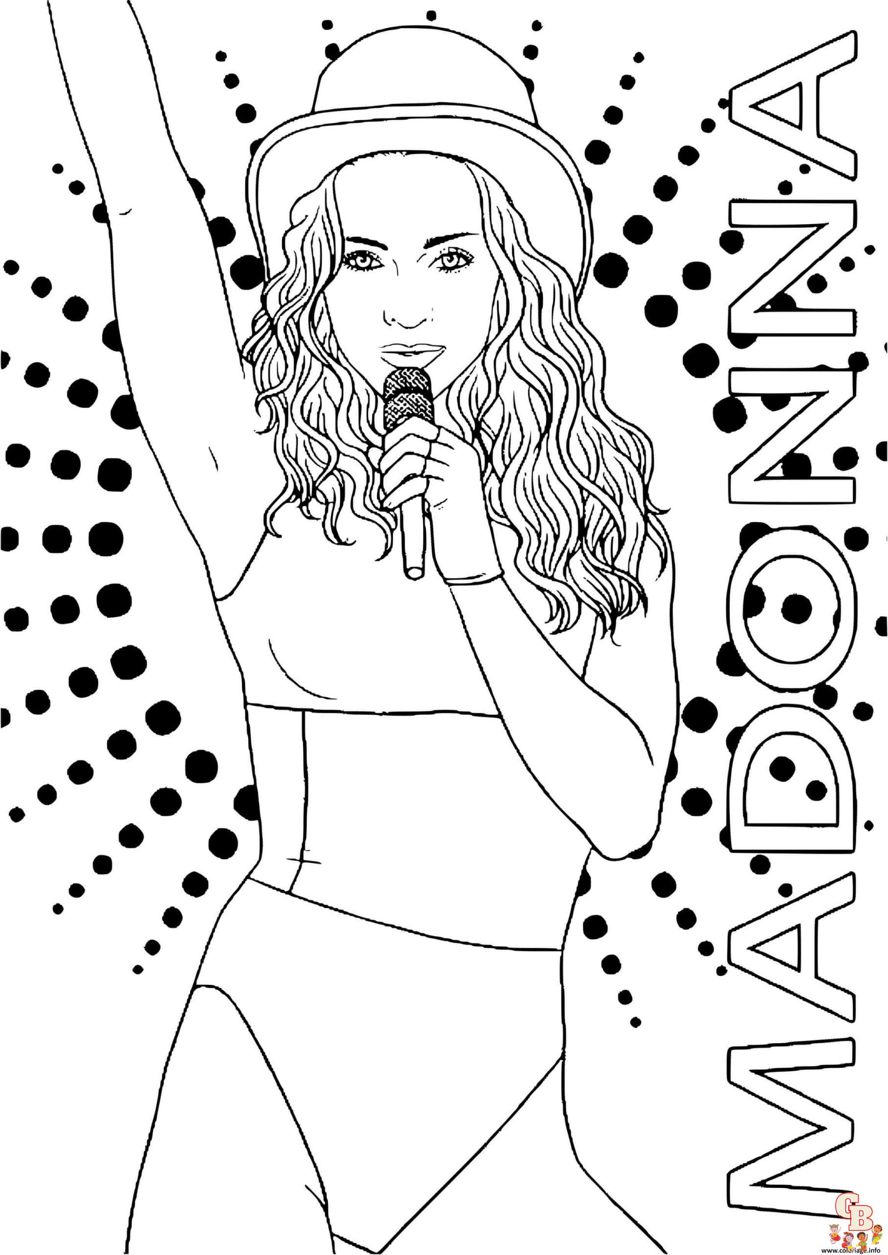 Coloriage Chanteur