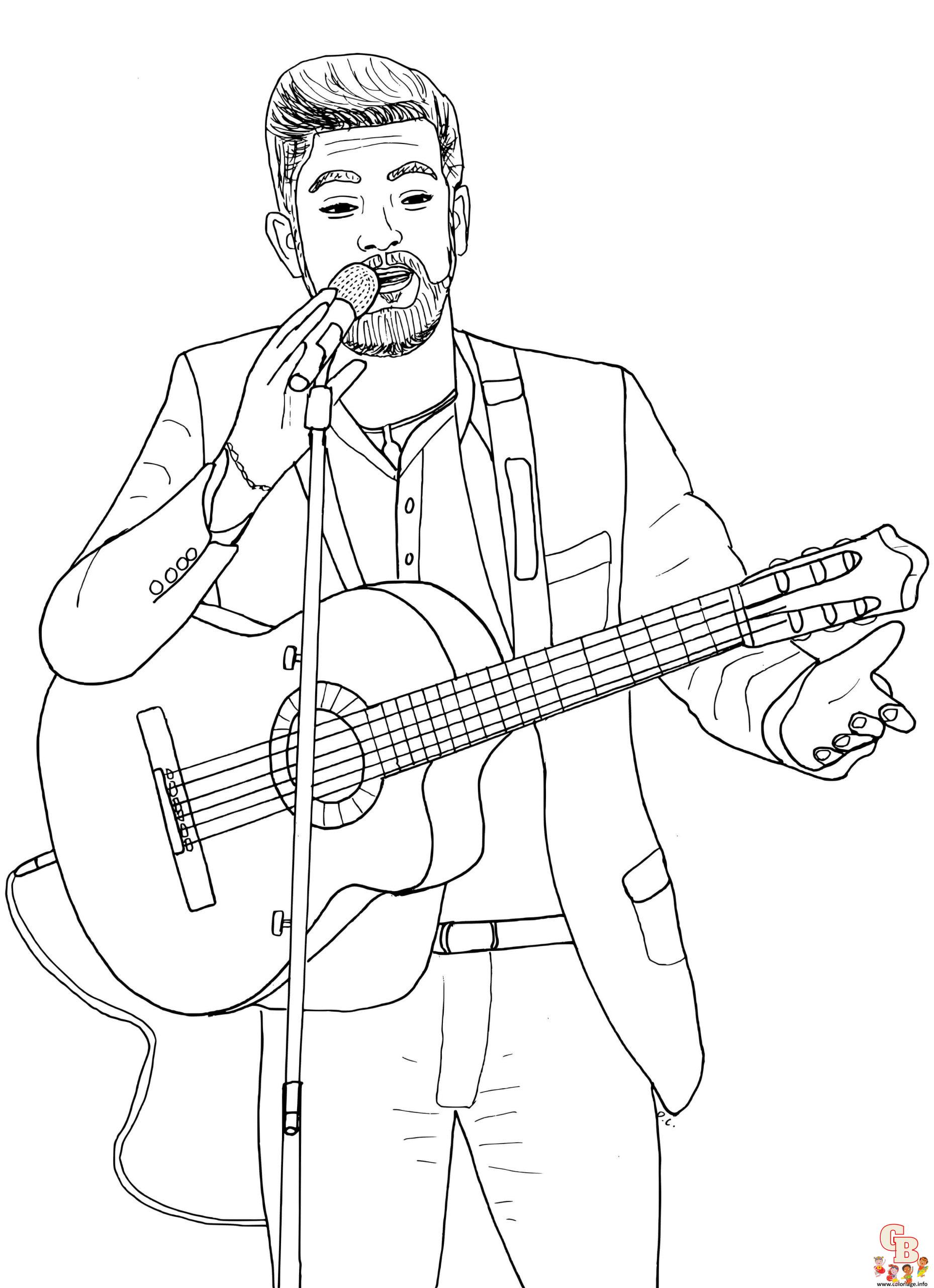 Coloriage Chanteur