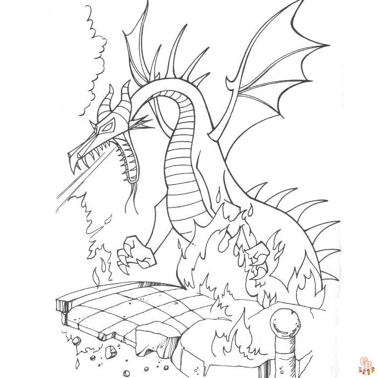 Coloriage Chasseur de dragons