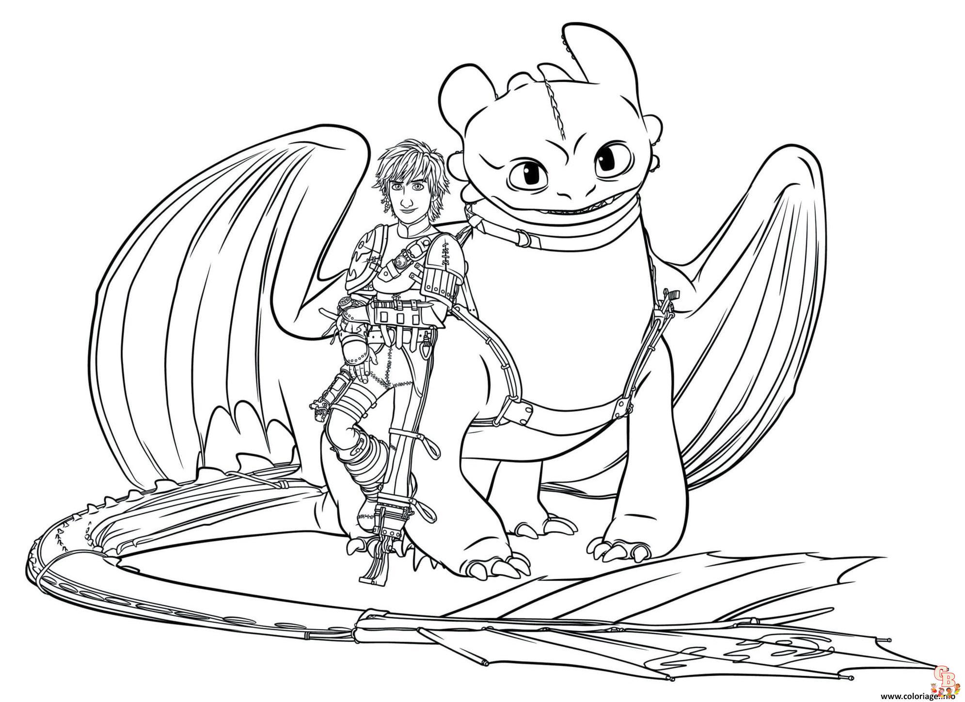 Coloriage Chasseur de dragons