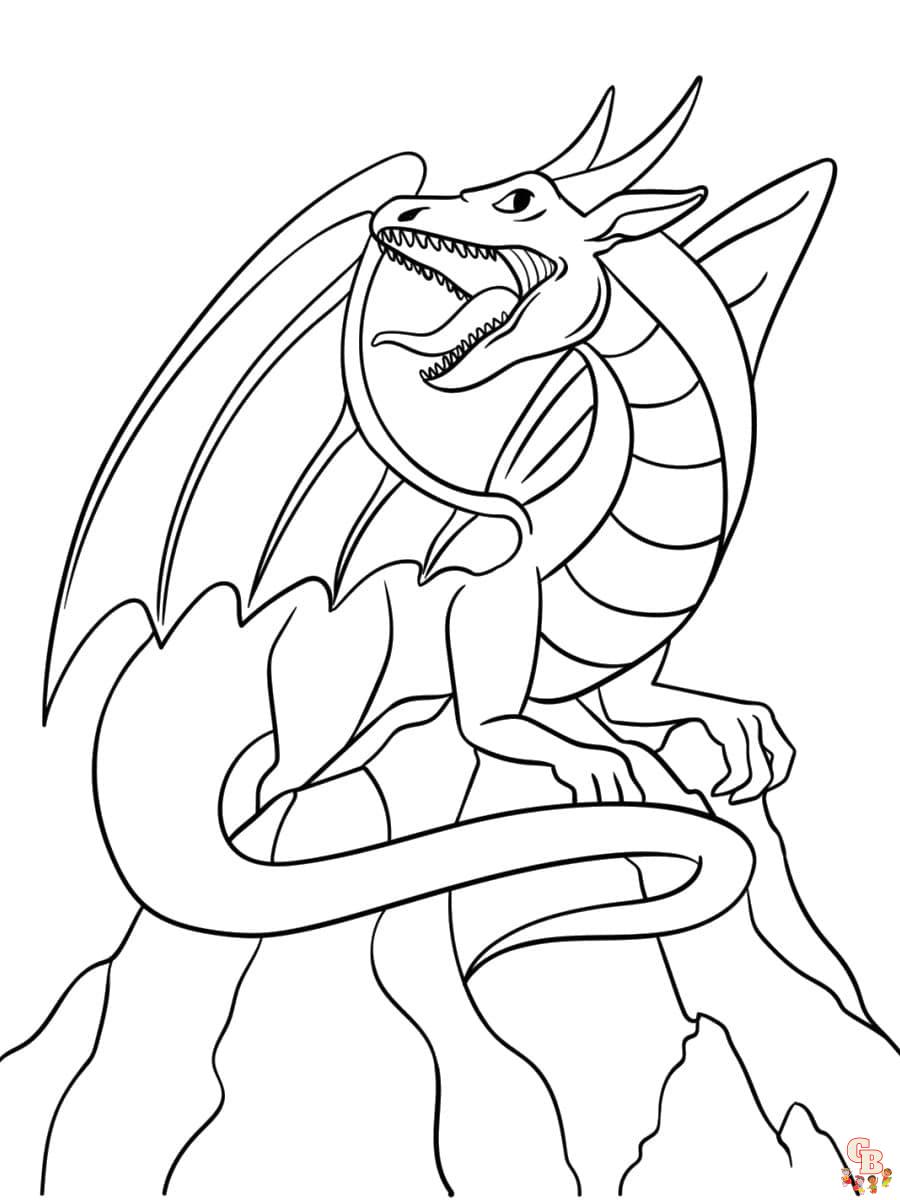 Coloriage Chasseur de dragons