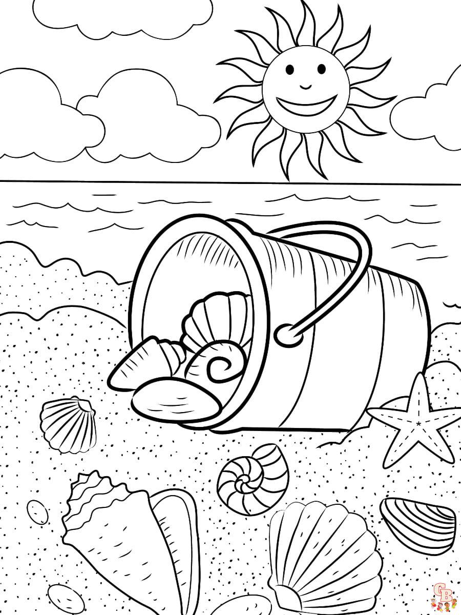 Coloriage Course sur la plage