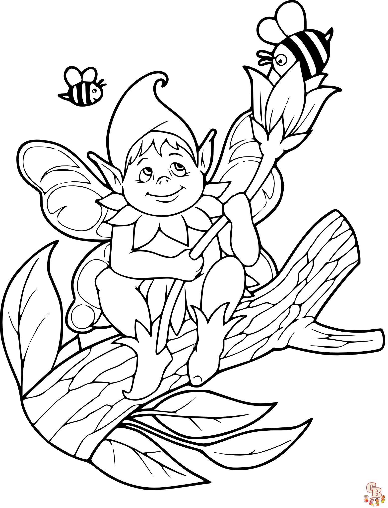 Coloriage Elfe