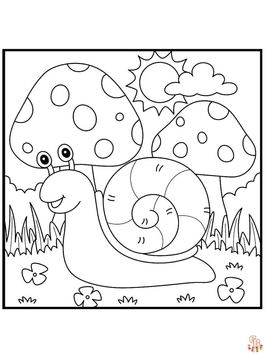 Coloriage Escargots