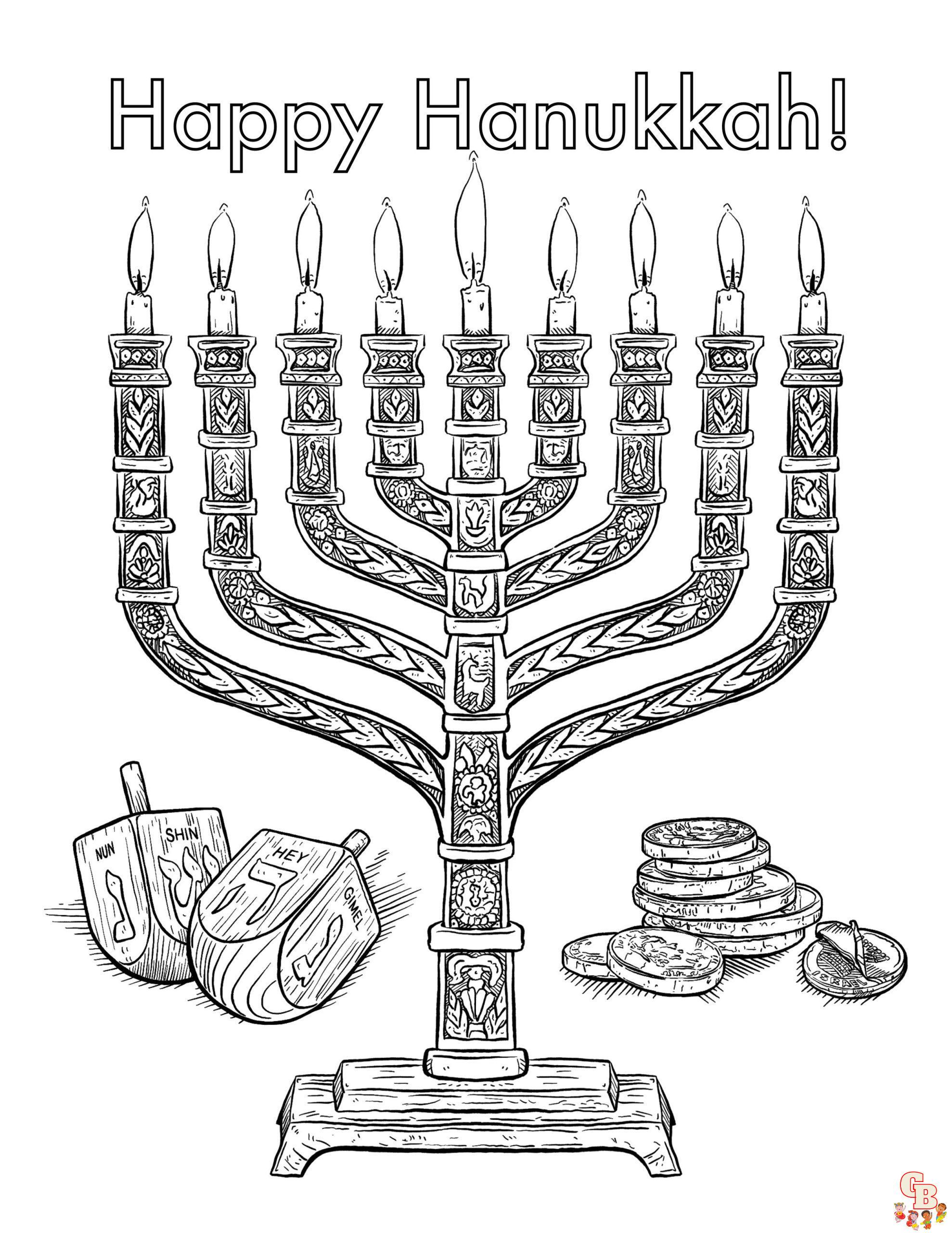 Coloriage Hanukkah