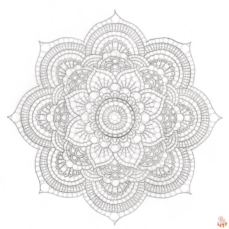 Coloriage Imprimer le modele de mandala