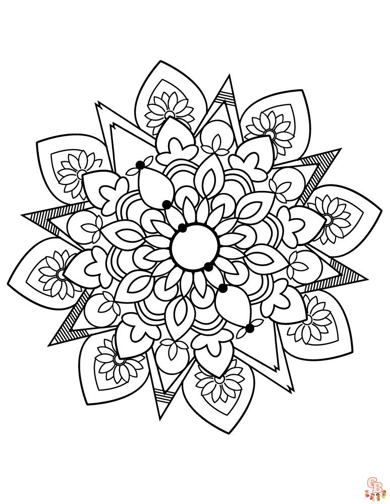 Coloriage Imprimer le modele de mandala