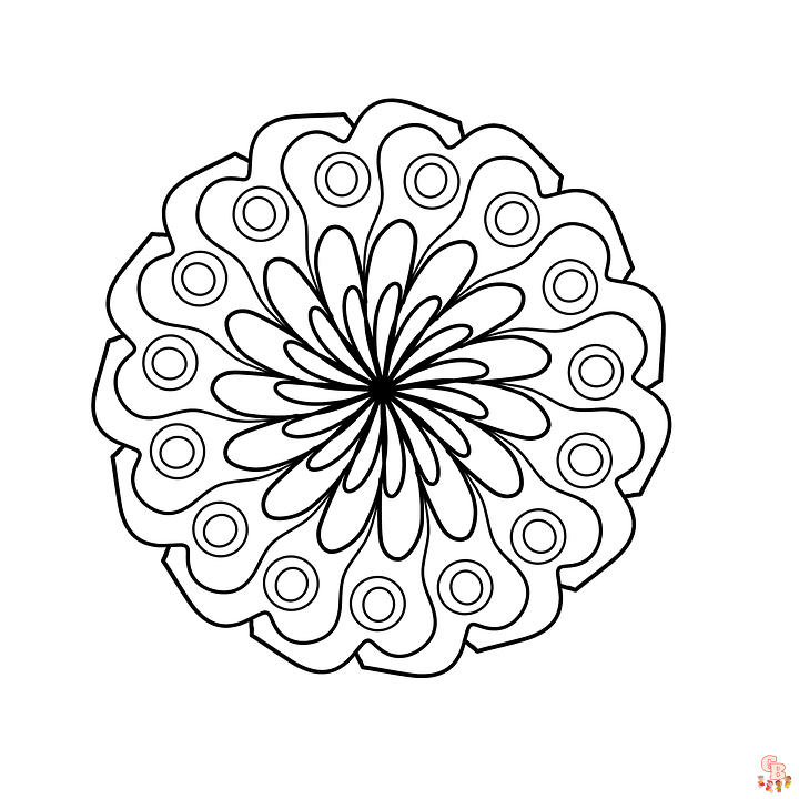 Coloriage Imprimer le modele de mandala