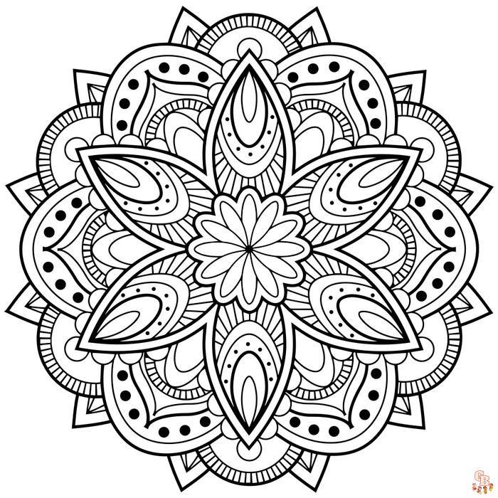 Coloriage Imprimer le modele de mandala