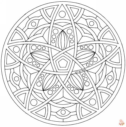 Coloriage Imprimer le modele de mandala