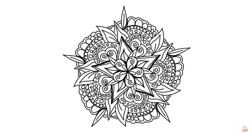 Coloriage Imprimer le modele de mandala