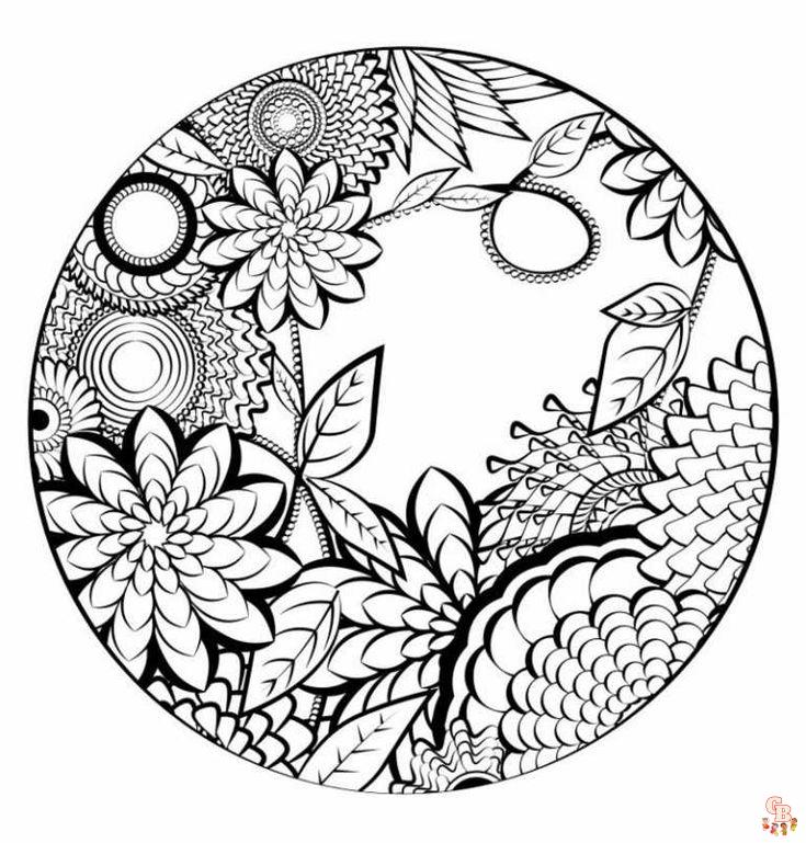 Coloriage Imprimer le modele de mandala