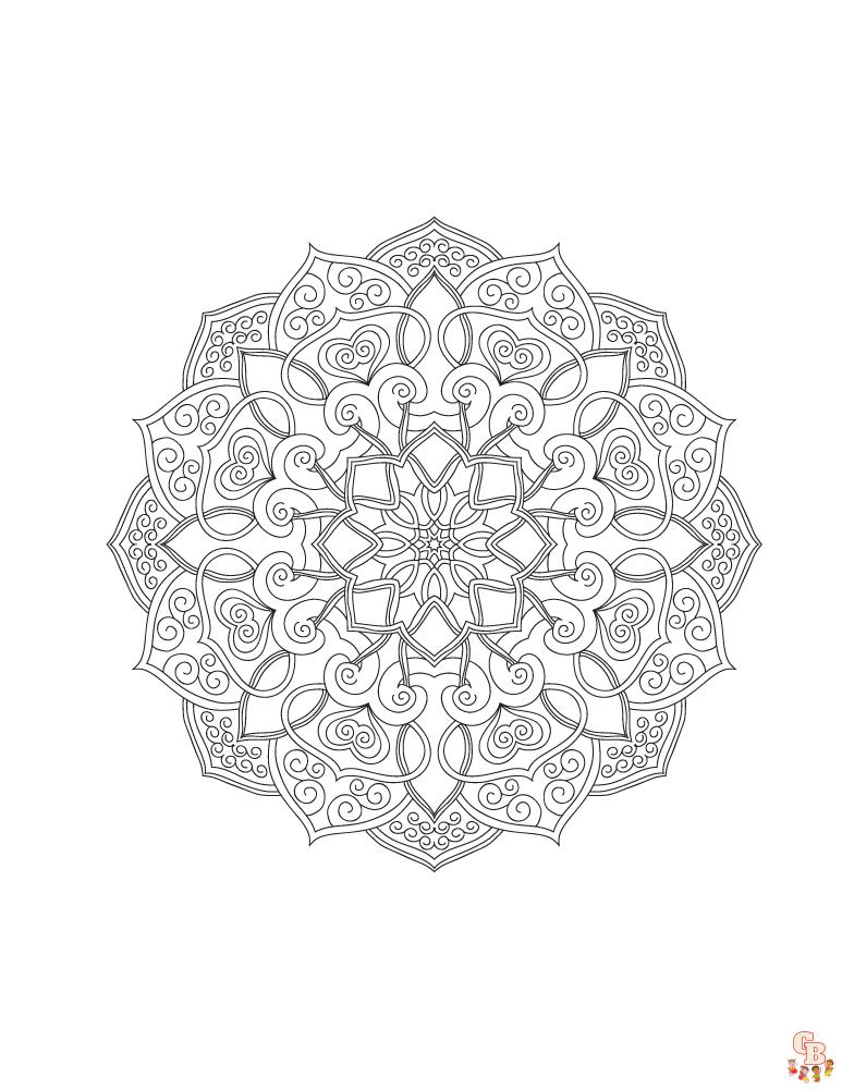 Coloriage Imprimer le modele de mandala