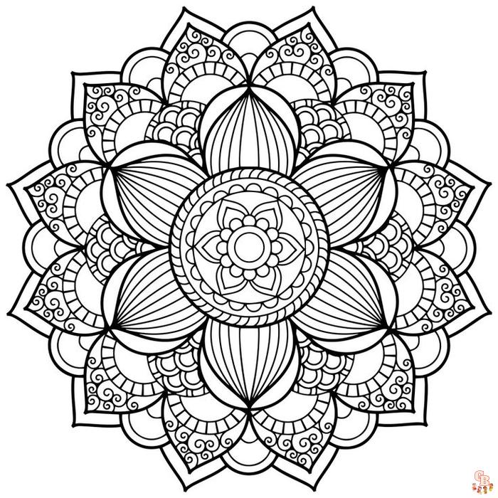 Coloriage Imprimer le modele de mandala