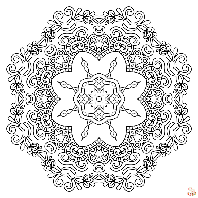 Coloriage Imprimer le modele de mandala