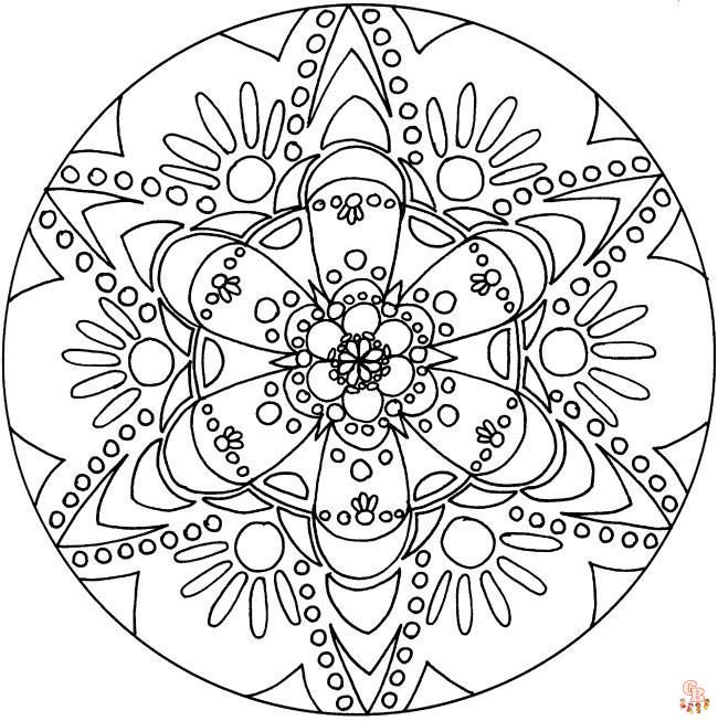 Coloriage Imprimer le modele de mandala