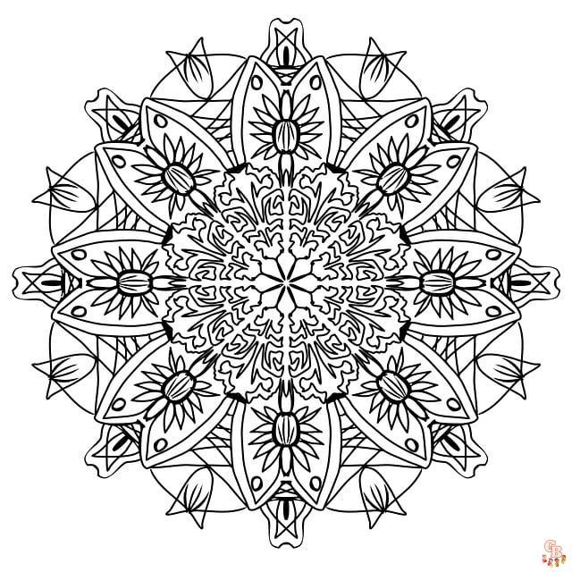 Coloriage Imprimer le modele de mandala