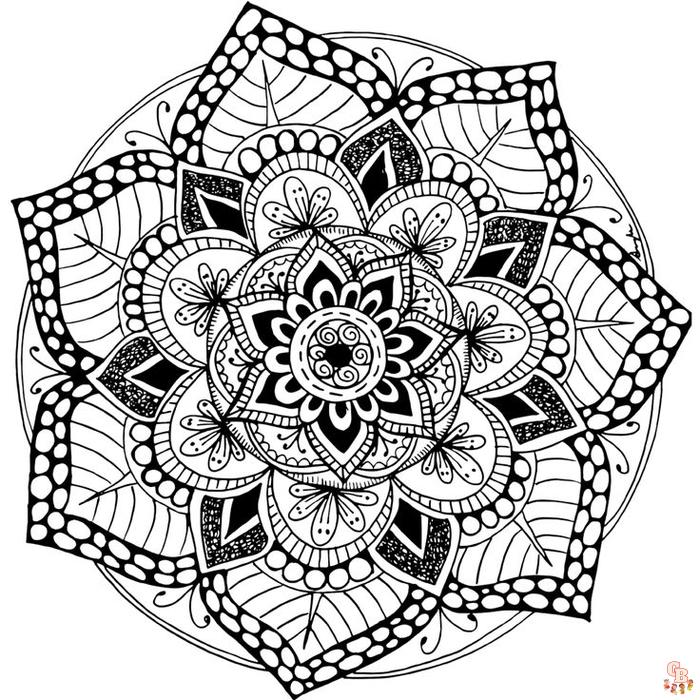 Coloriage Imprimer le modele de mandala