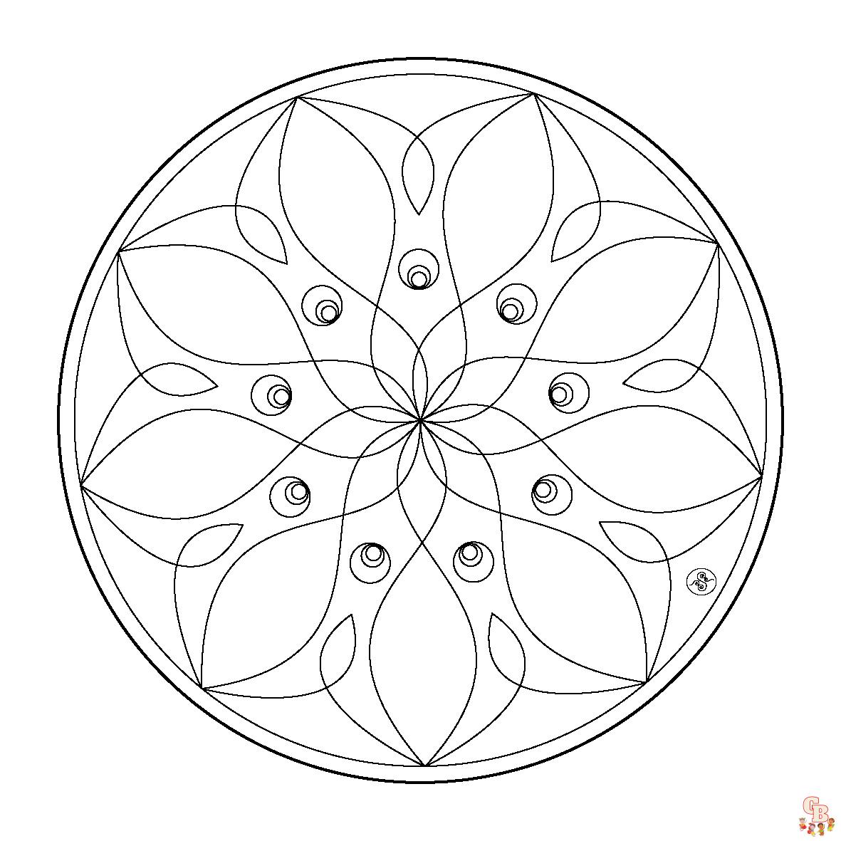 Coloriage Imprimer le modele de mandala