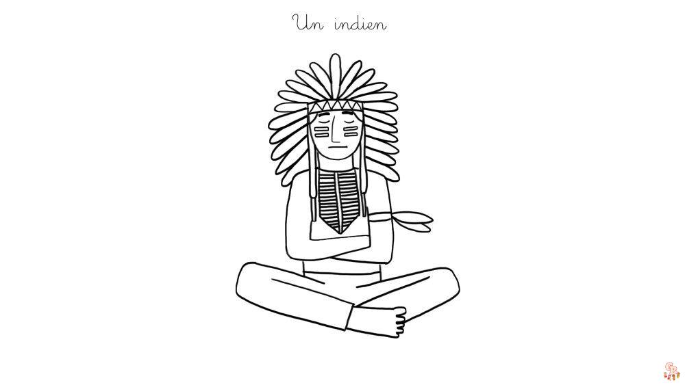 Coloriage Indien