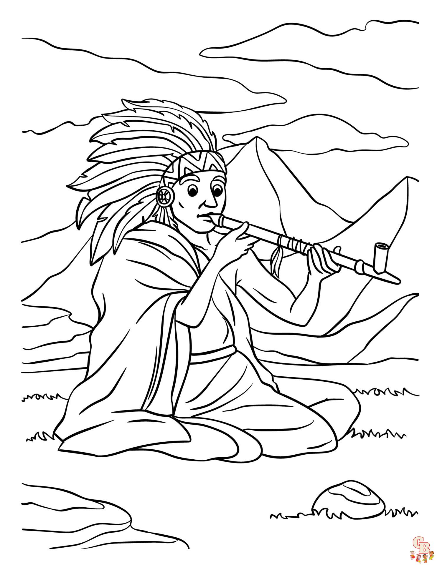 Coloriage Indien