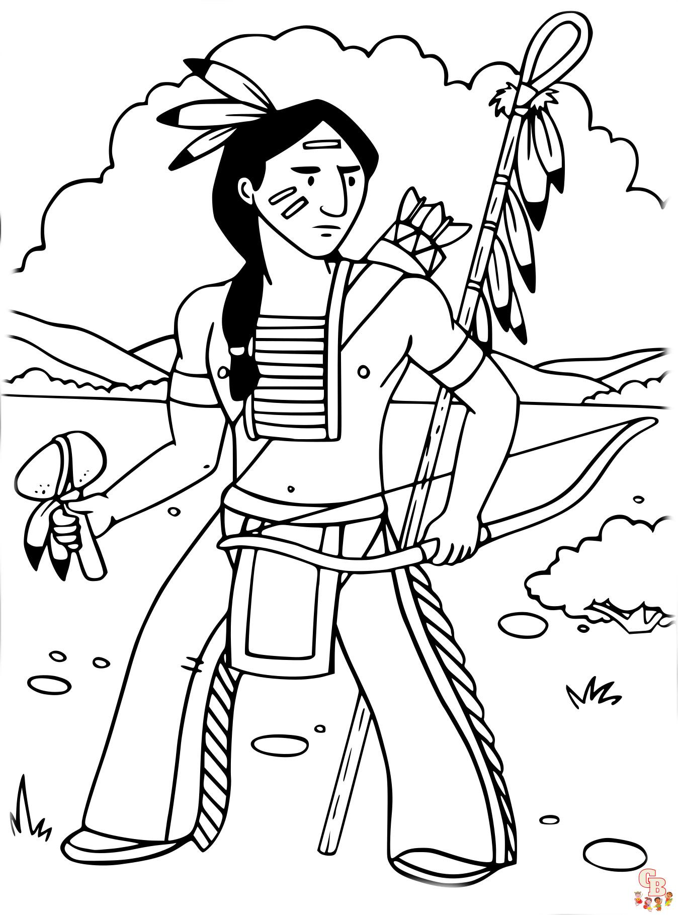 Coloriage Indien