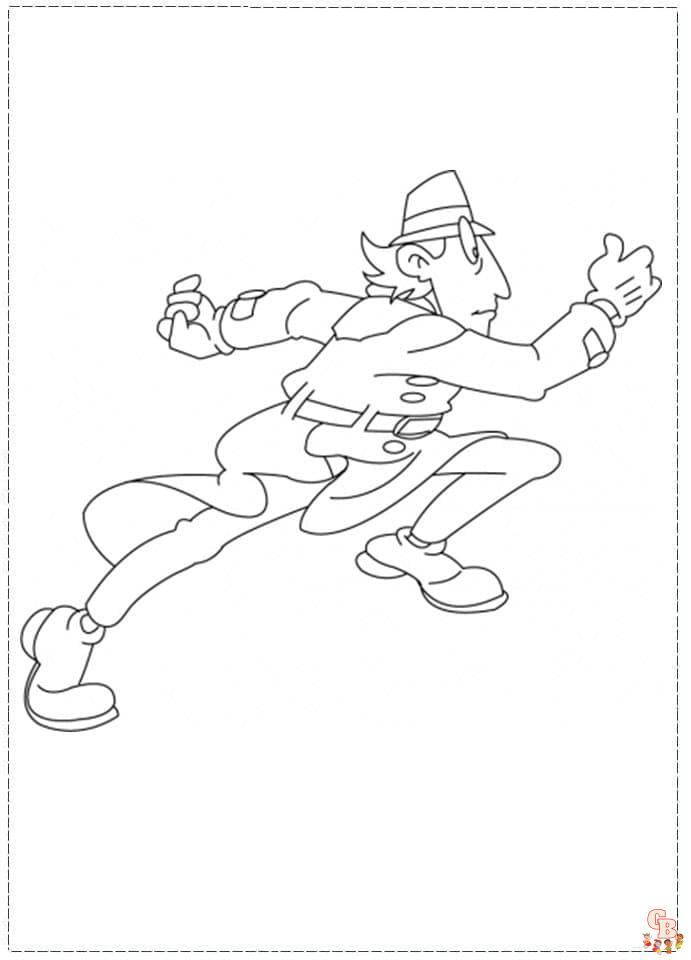 Coloriage Inspecteur gadget