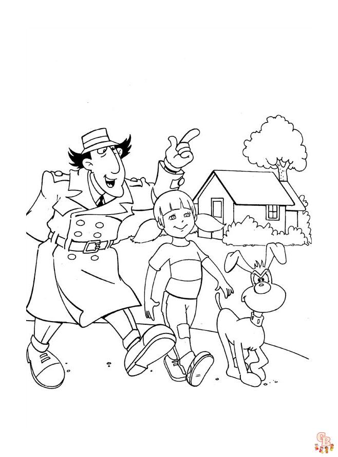 Coloriage Inspecteur gadget