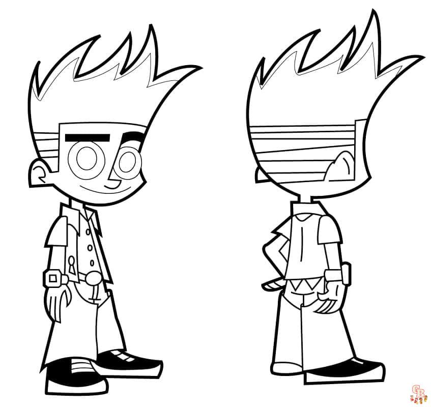 Coloriage Johnny Test